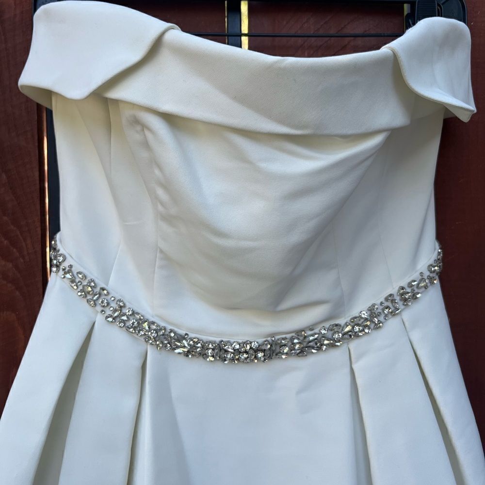 Sachin + Babi Cream Strapless Gown - Picture 6 of 13